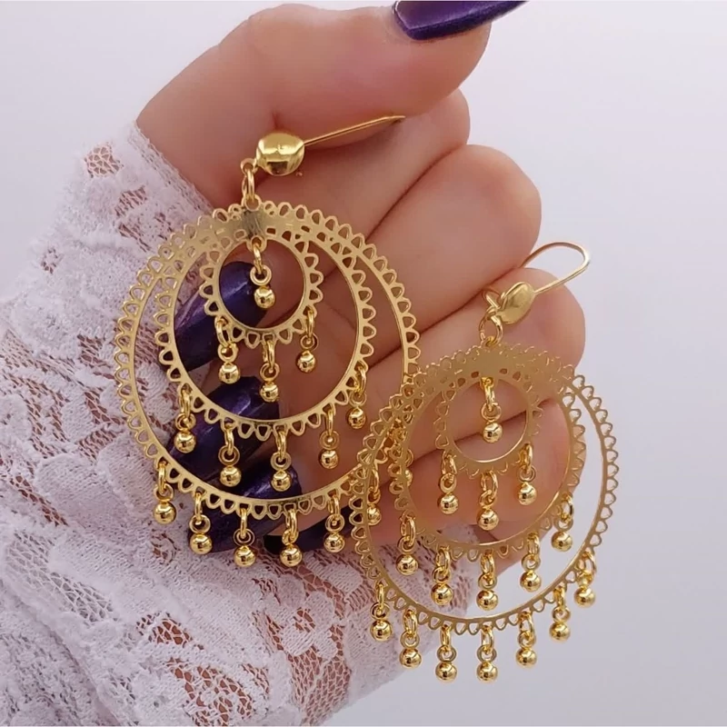 گوشواره بحرینی آویز گوی